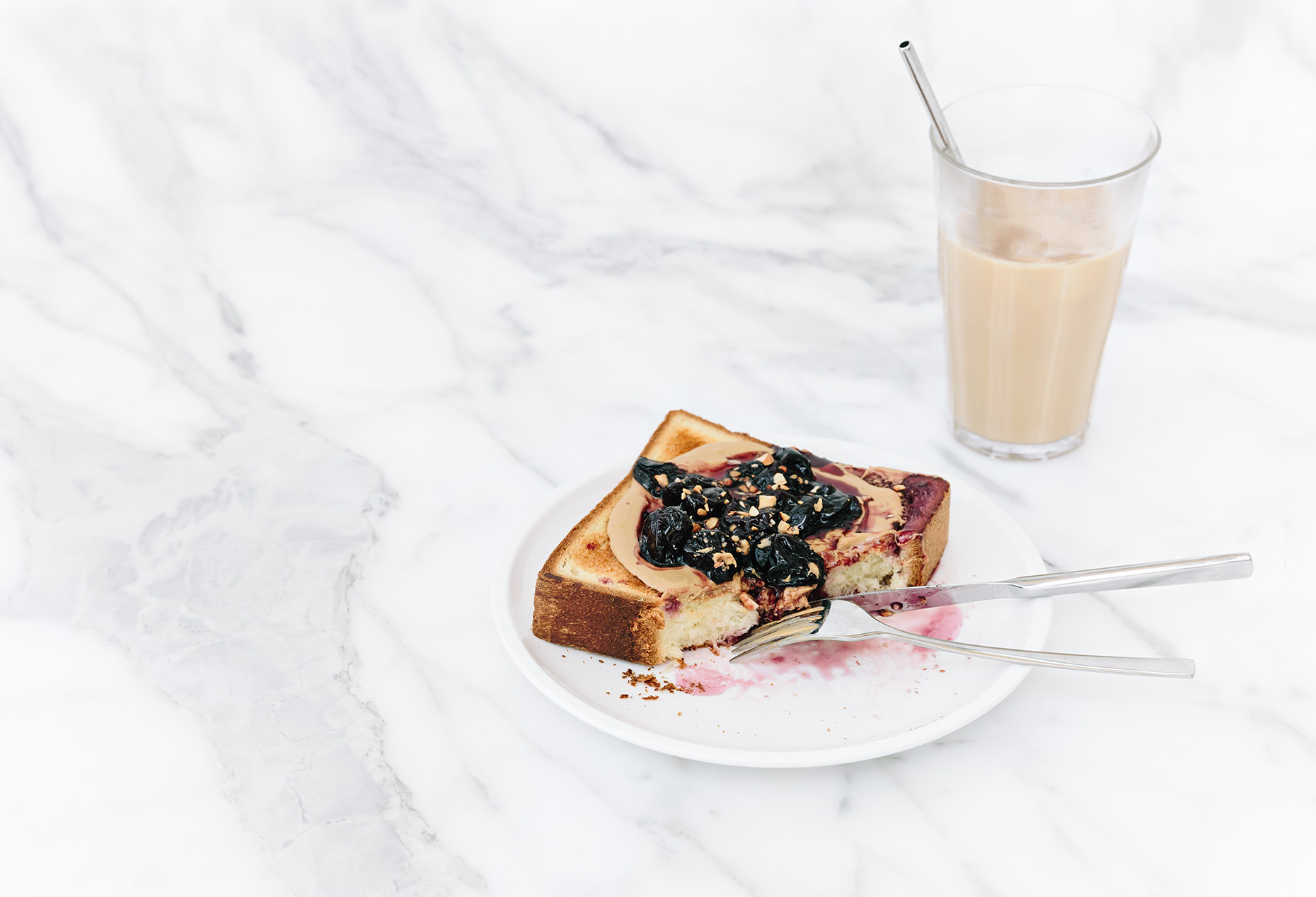 Kristin Teig Photography | cashew butter toast with cherries